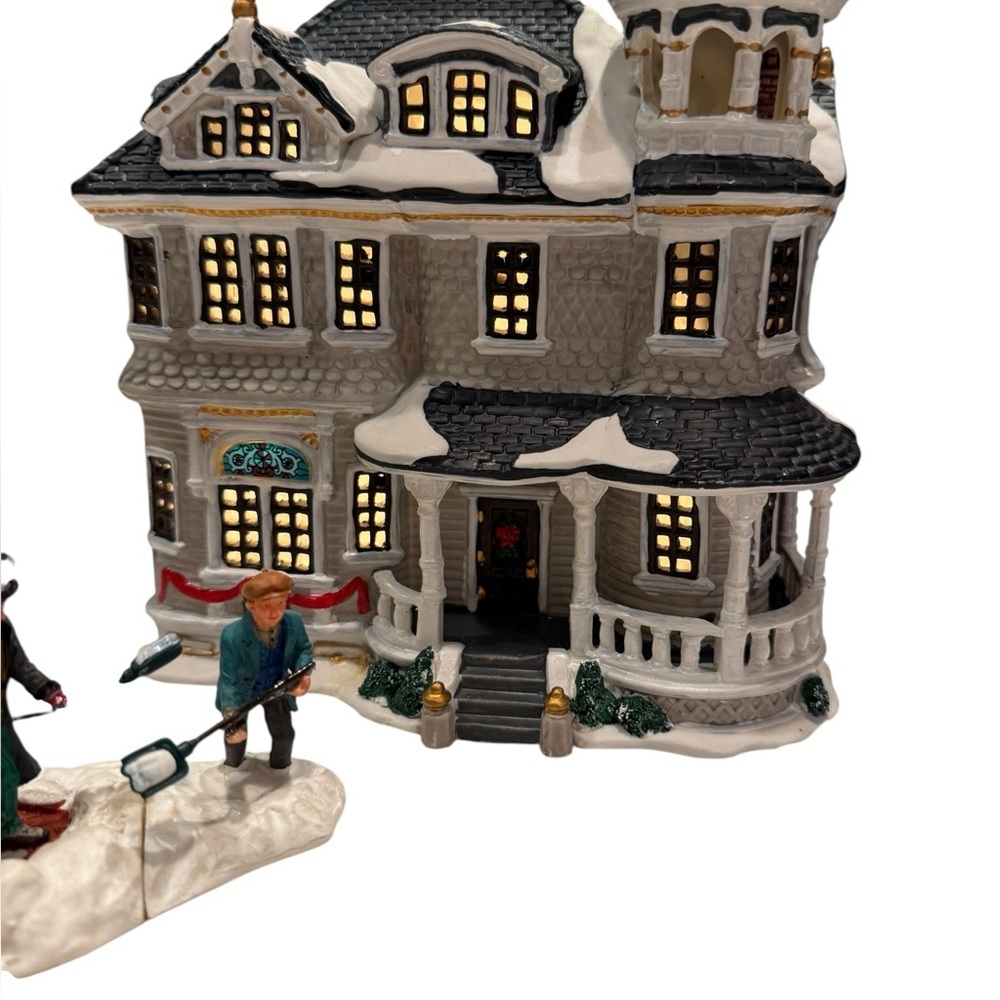 Lemax 2001 Laurel House 12 Piece Set with Original Box #16243 Damage - Picture 8 of 17